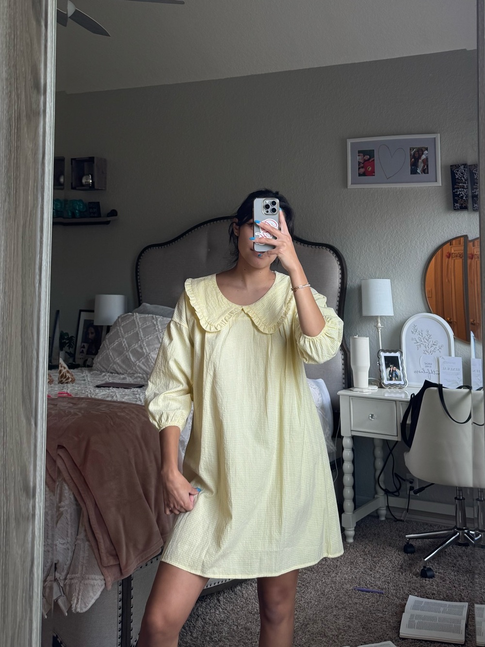 Yellow Collared Mini Dress